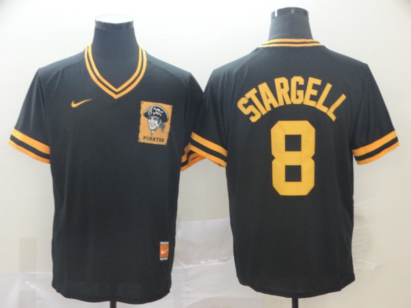 Men's Pittsburgh Pirates Willie Stargell #8 Black Jersey
